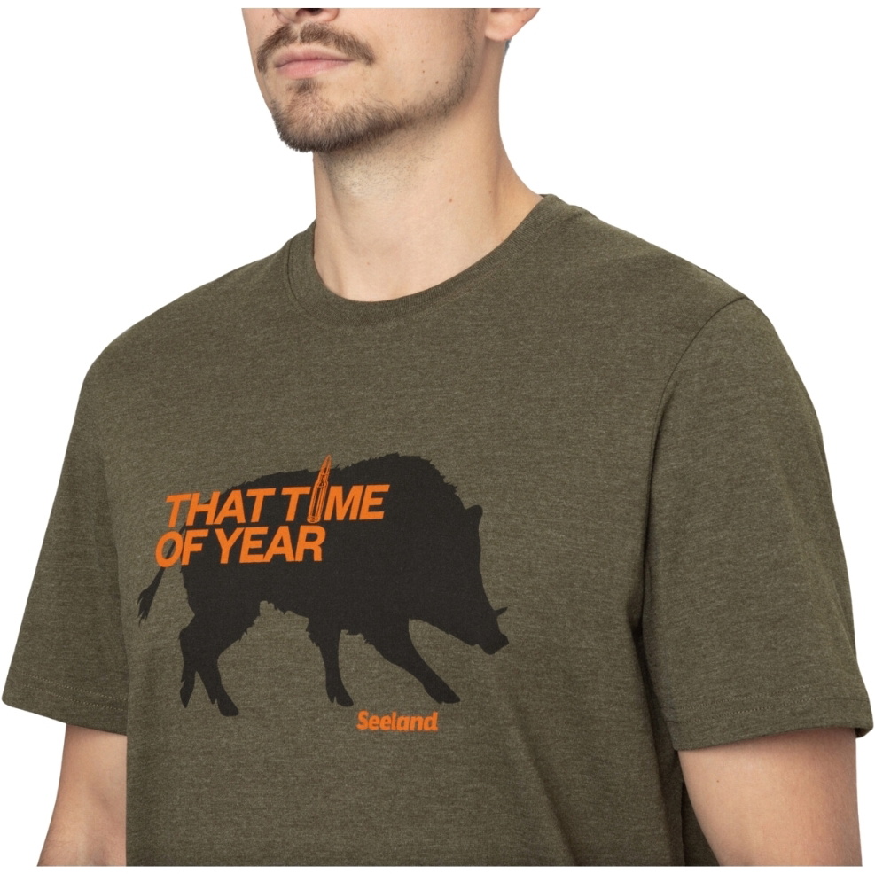 Seeland Mens That Time T-shirt 40351 - Pine Green Melange